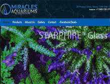 Tablet Screenshot of miraclesaquariums.com
